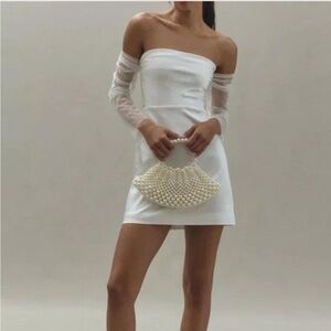 BHLDN NEW WITH TAGS off the shoulder Elegant Cream Gown